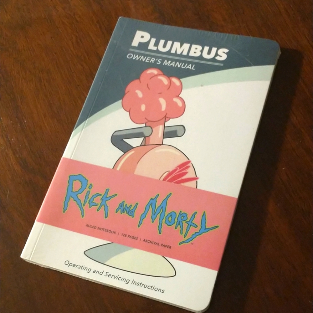 Rick and Morty plumbus ruled notebook